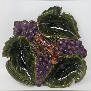 Vintage Arnels Ceramic Molds 1963 Divided 3 Part Holder Grape Candy Dish Bowl